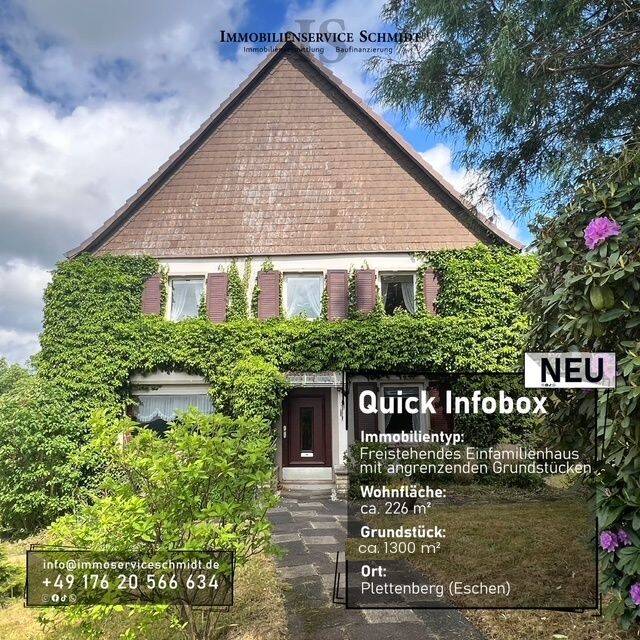 Freistehendes Ein- bzw. Zweifamilienhaus auf großzügigem Grundstück in guter Lage von Plettenberg, 58840 Plettenberg