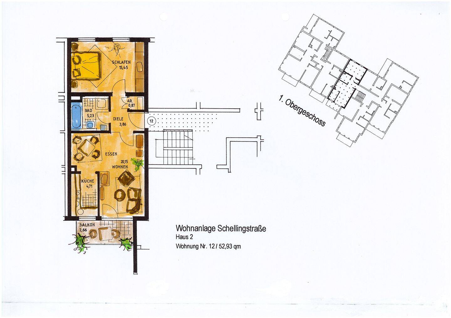 Gemütliche 2-Zimmerwohnung mit Balkon im Herzen von Erlangen, 91052 Erlangen (Anger Erlangen-Ost Erlangen-Süd Innenstadt)