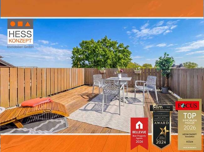 PROFI-FILM anschauen:  Ein-/ oder Zweifamilienhaus mit toller Dachterrasse, Innenhof, 3 Garagen und 550€ Mieteinnahmen, 50354 Hürth