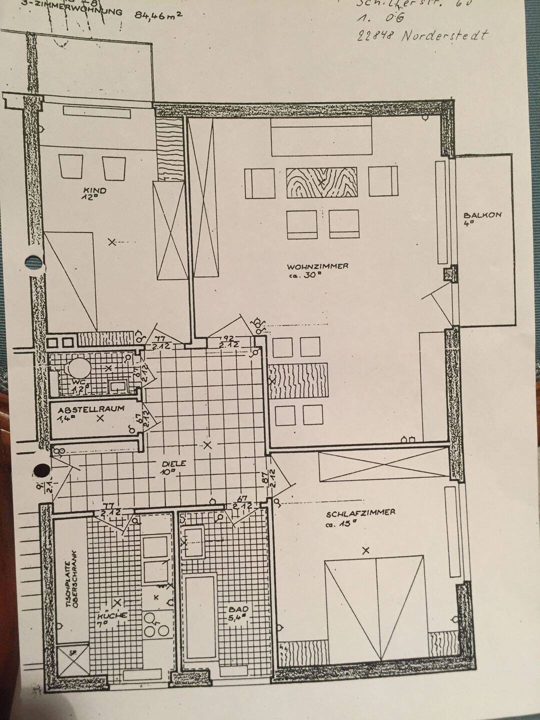 Komplett renovierte 3-Zimmer-Wohnung von Privat, 22848 Norderstedt