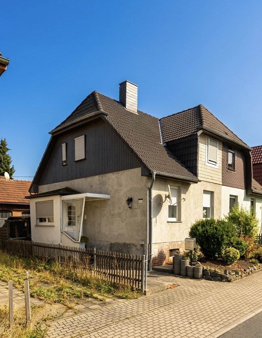 Einladende Doppelhaushälfte mit Nebengebäude in Dorndorf, 36460 Krayenberggemeinde