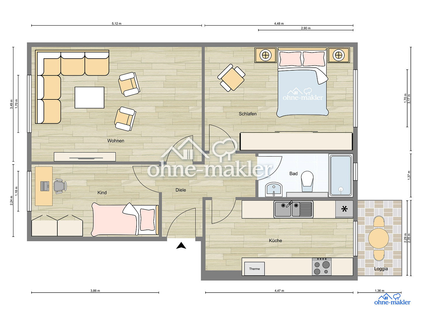 Frisch saniert & provisionsfrei – Ihr neues Zuhause – Laehr`scher Jagdweg 15, 14167 Berlin – Vorschaubild 3