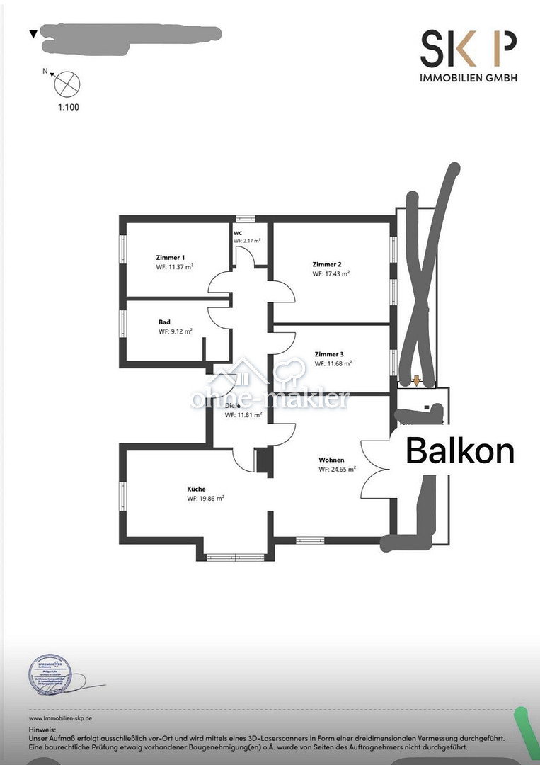 Oberding Geräumige 4-Zi-Etagenwohnung mit Balkon, 85445 Oberding
