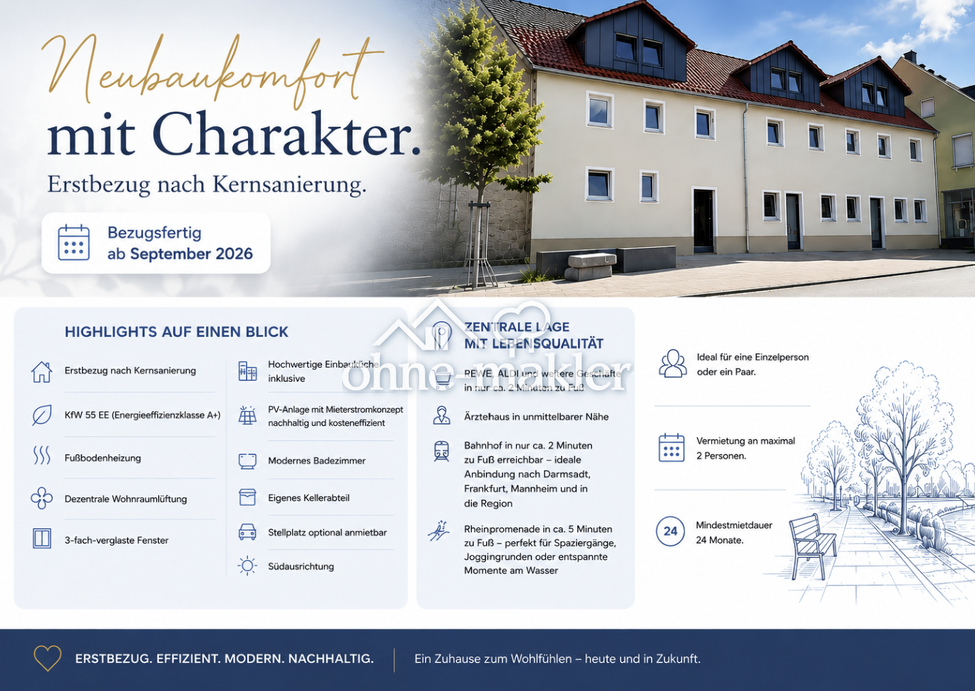 Erstbezug, top Zustand & super Lage, 64579 Gernsheim
