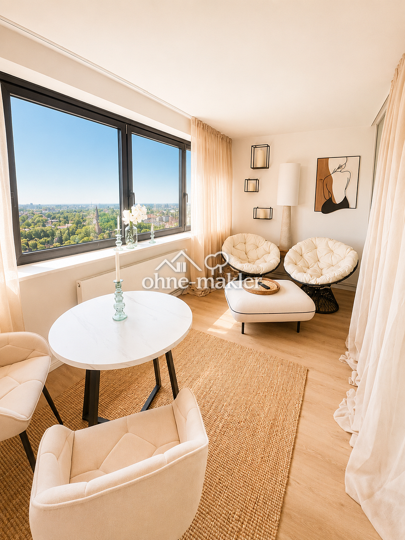Hamburg-Panorama aus der 29. Etage, 22083 Hamburg (Hamburg-Nord Barmbek-Süd)