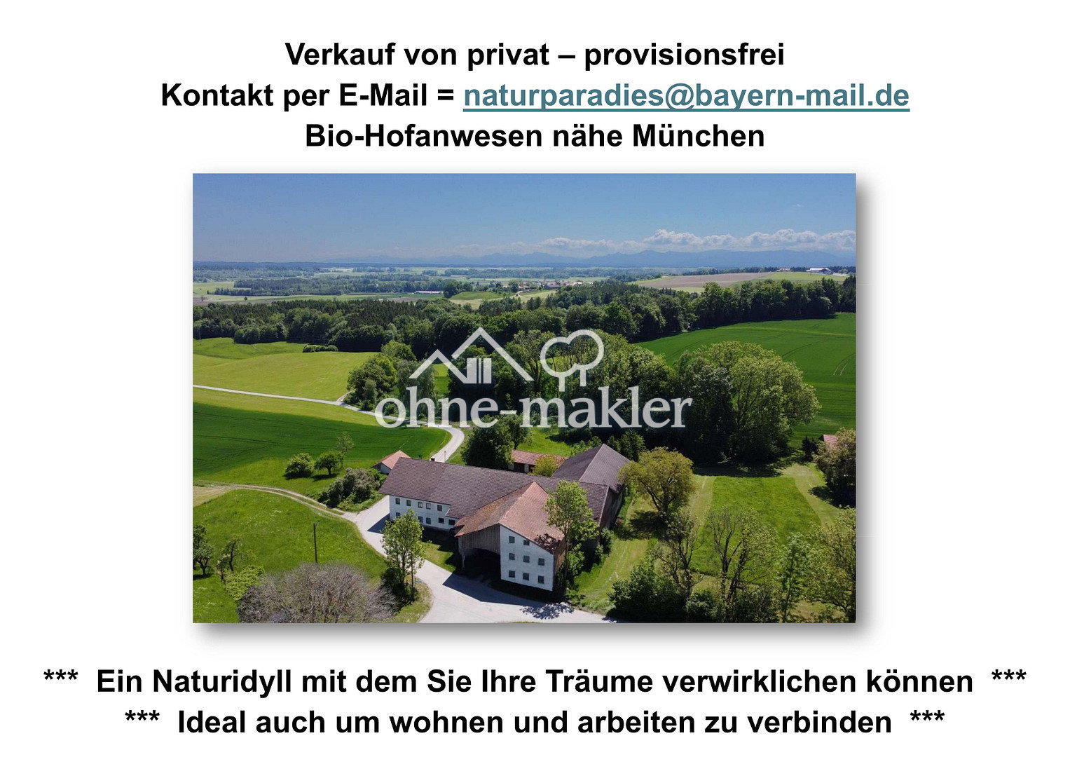Traumhaftes Anwesen mit Alpenblick bei München, 85560 Ebersberg