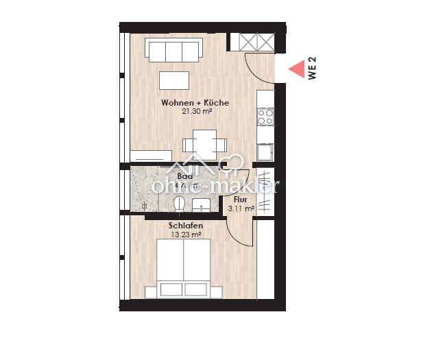 Helle Wohnung in Lünen-Süd – Neubau mit Dachblick, 44532 Lünen
