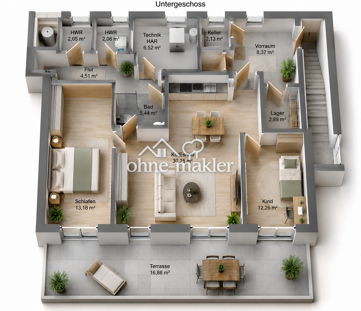 Terrasse statt Balkon: Attraktive 3-Zimmer-Wohnung, 97990 Weikersheim