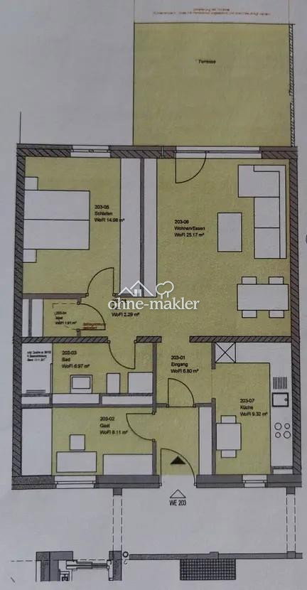 Halle Büschdorf Erdgeschosswohnung mit Terrasse, 6116 Halle (Saale)