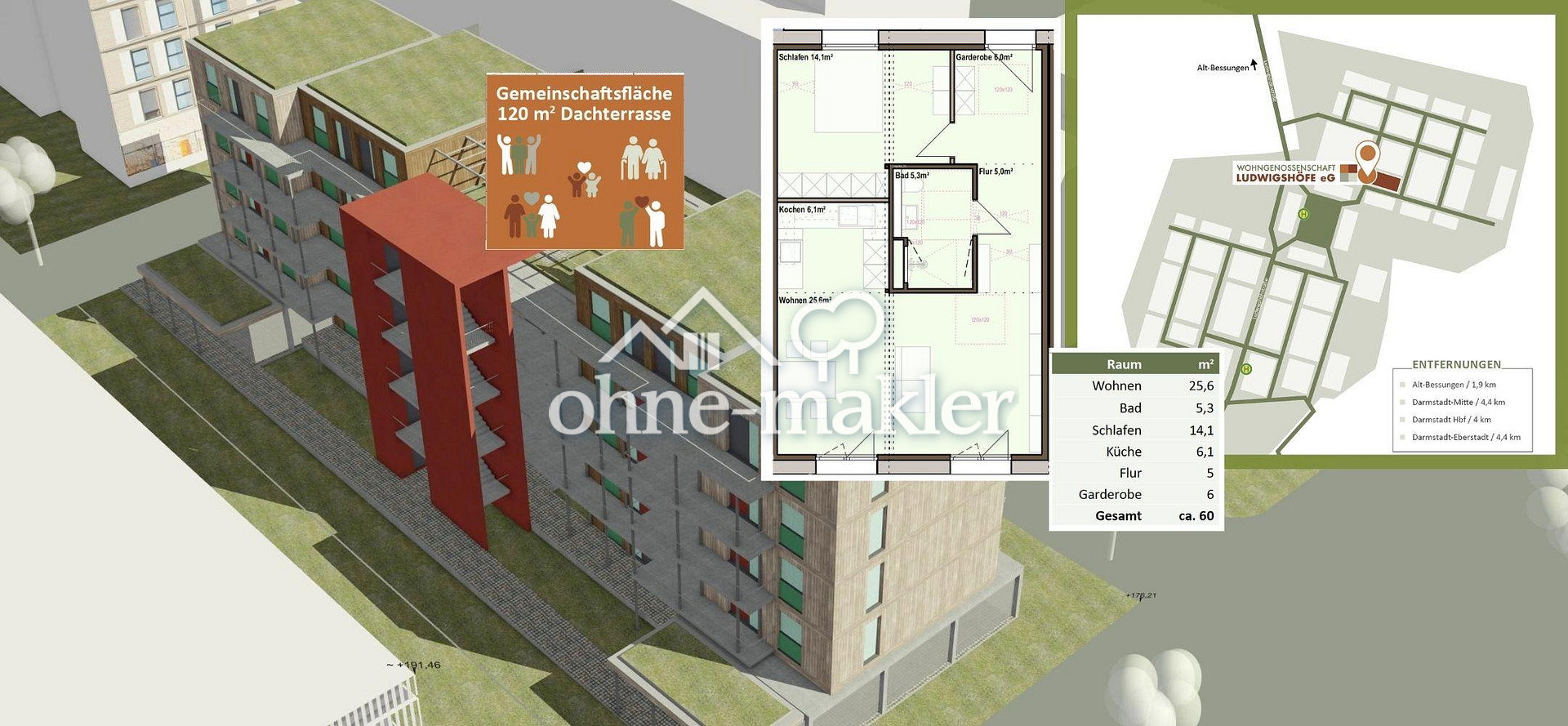 charmante 2-Zimmer-Wohnung in Darmstadt, 64285 Darmstadt (Darmstadt)