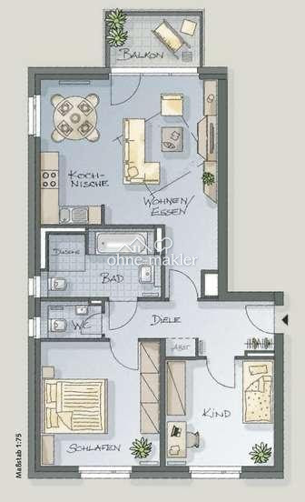 Moderne 3-Zimmer Wohnung im Neubaugebiet, 45968 Gladbeck
