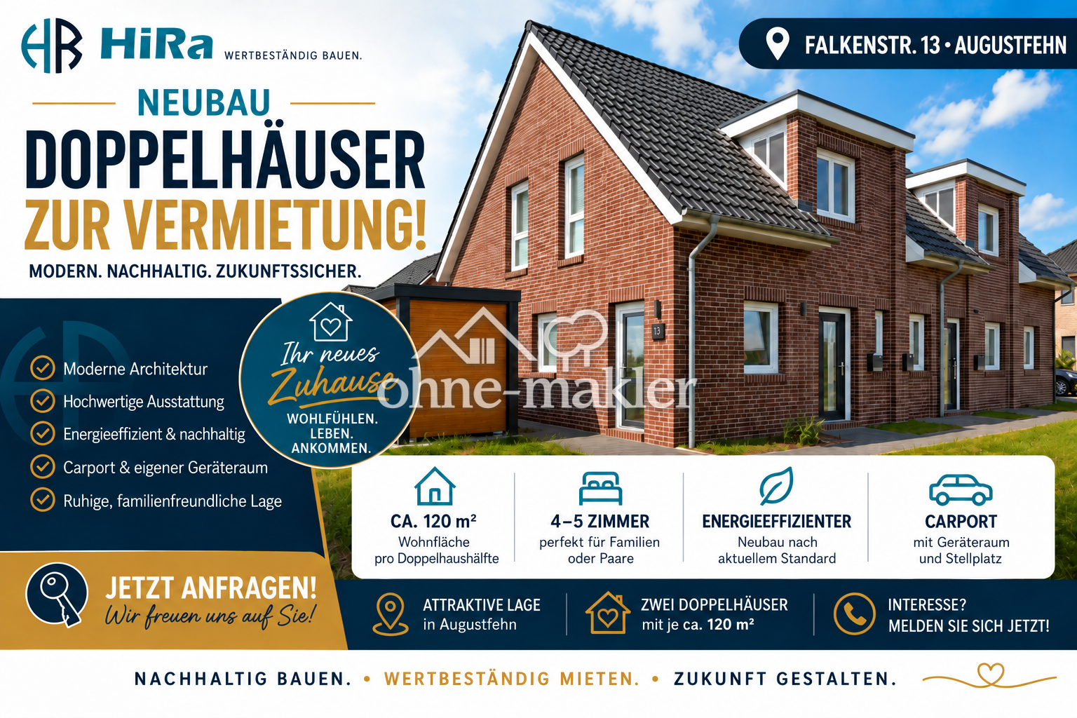 Neubau in Apen – Familie freut sich, 26689 Apen