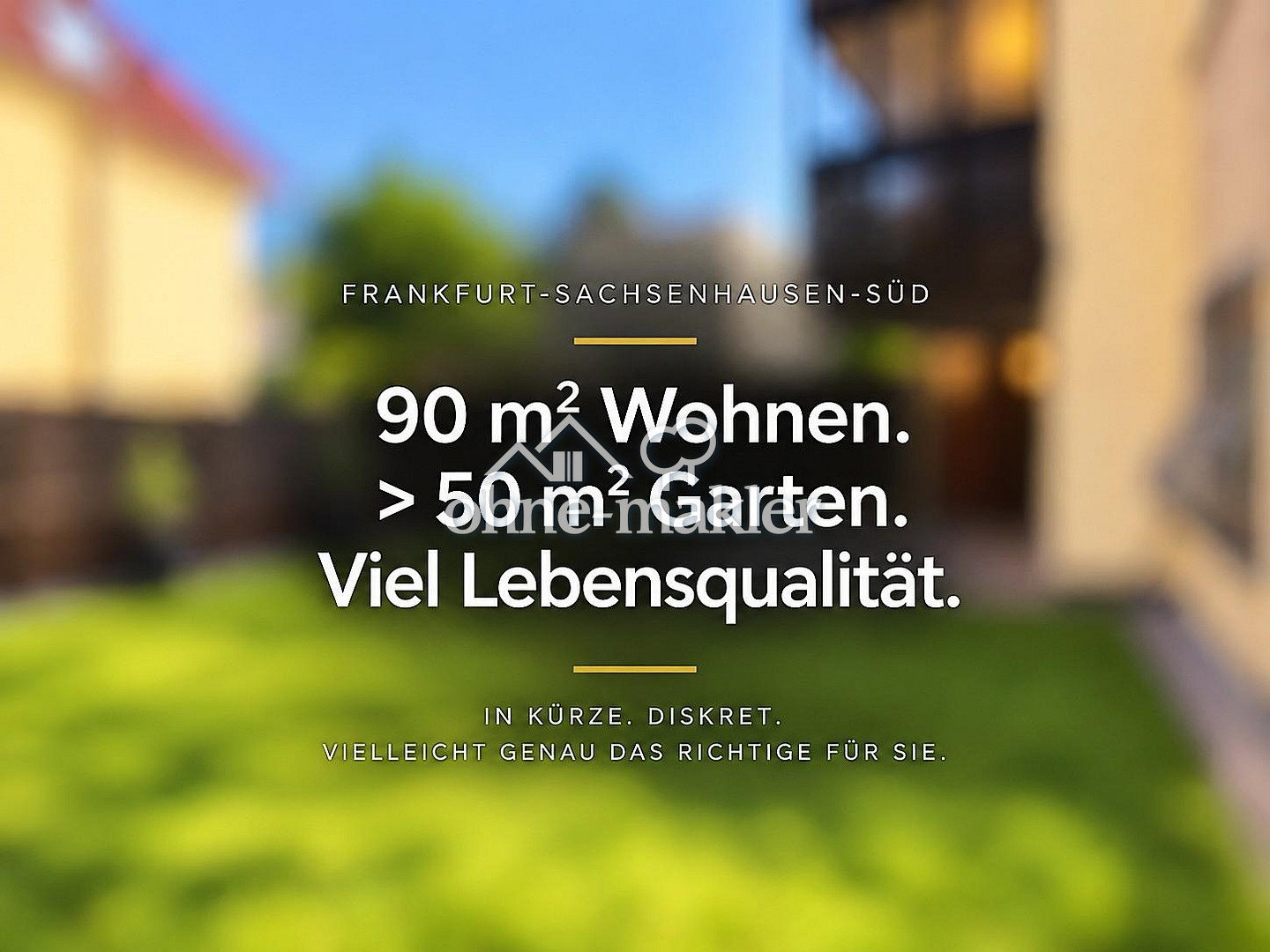 Gartenparadies in Sachsenhausen – jetzt zugreifen, 60598 Frankfurt am Main (Sachsenhausen)