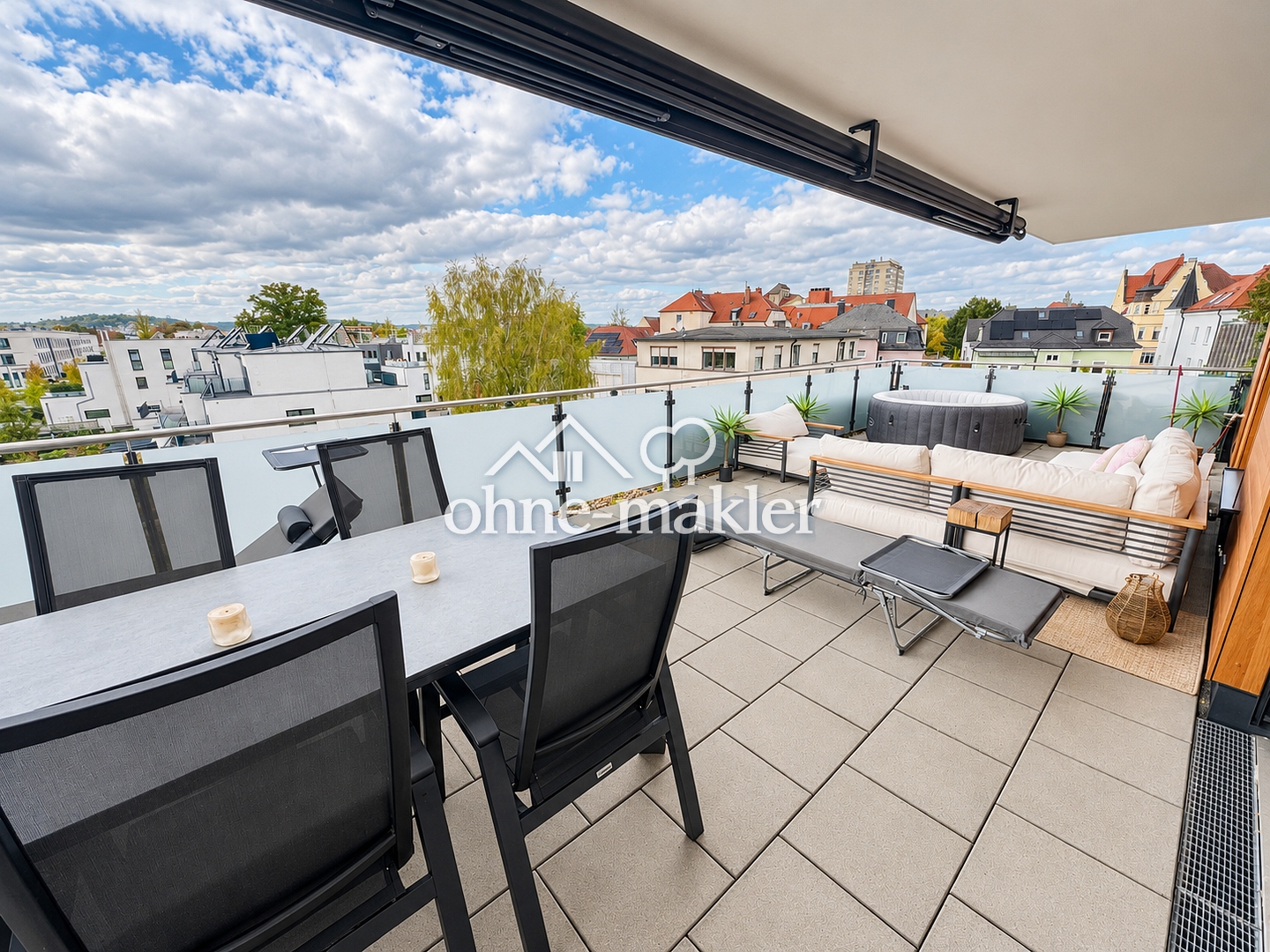 Penthouse mit Dachterrasse & Westblick, 93049 Regensburg (Großprüfening-Dechbetten-Königswiesen Innenstadt Westenviertel)