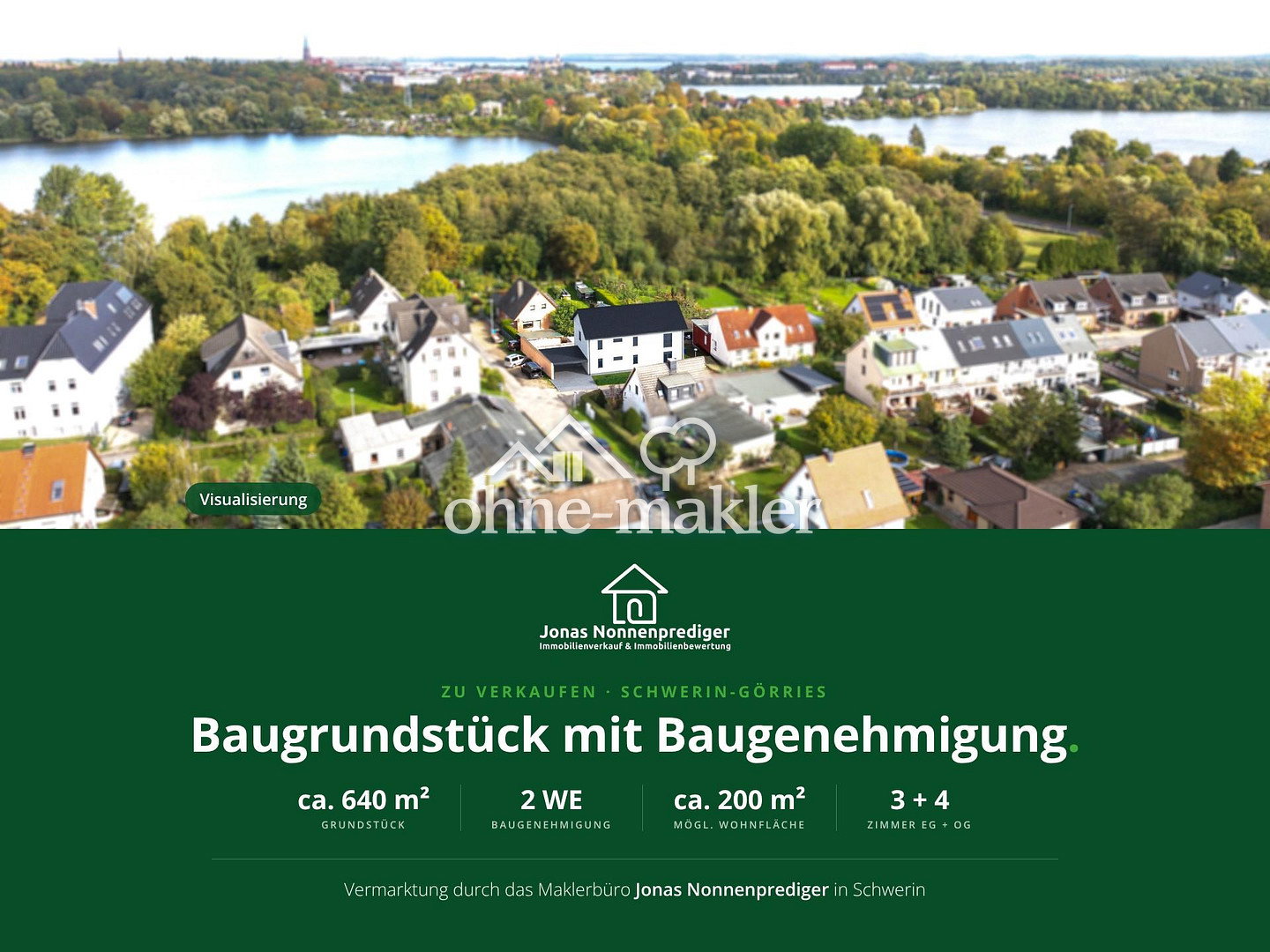 Schwerin Baugrundstück mit Genehmigung – provisionsfrei, 19061 Schwerin