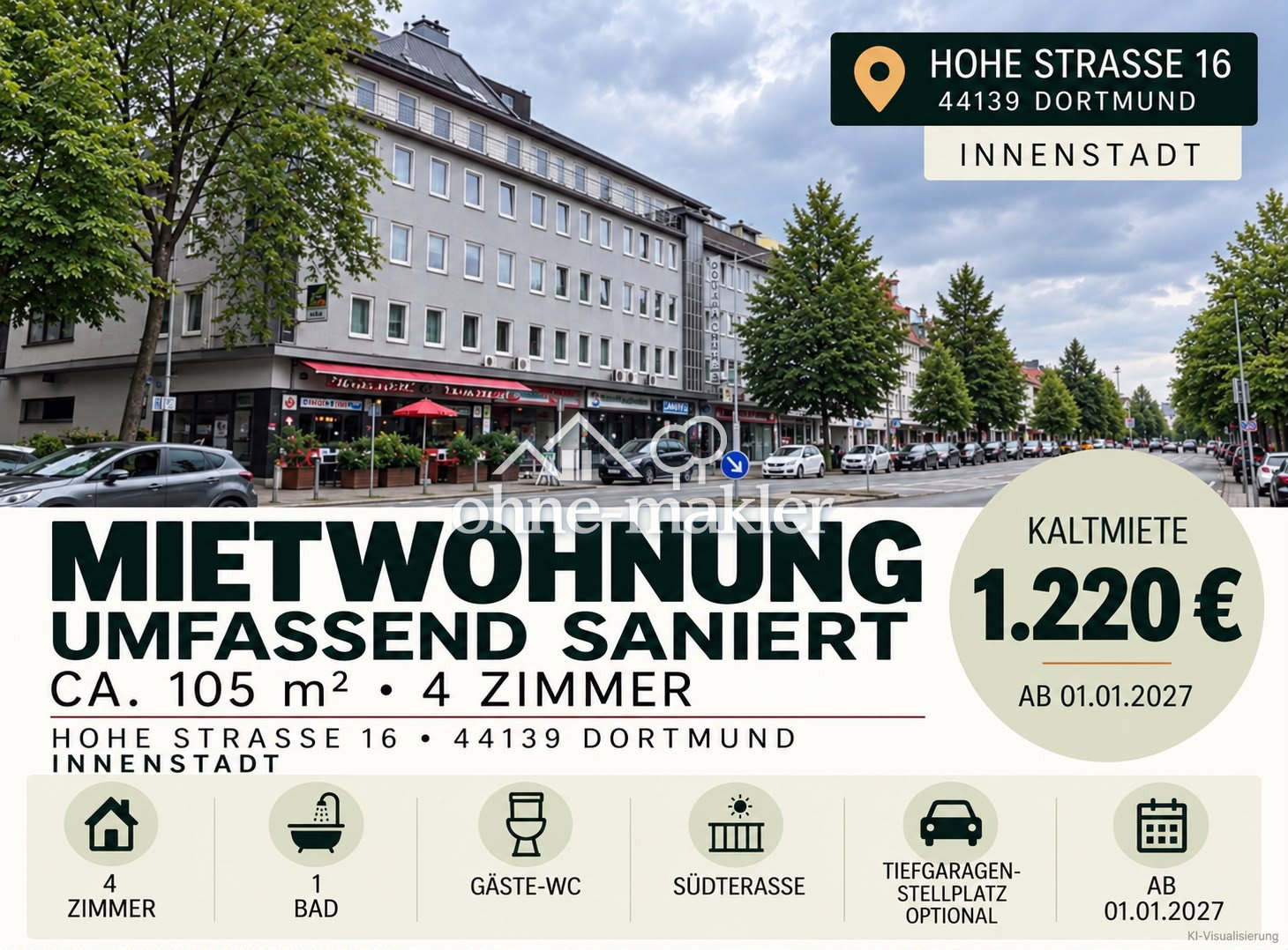 Traumhafte Dachterrassenwohnung in Dortmund, 44139 Dortmund (Brünninghausen Mitte)