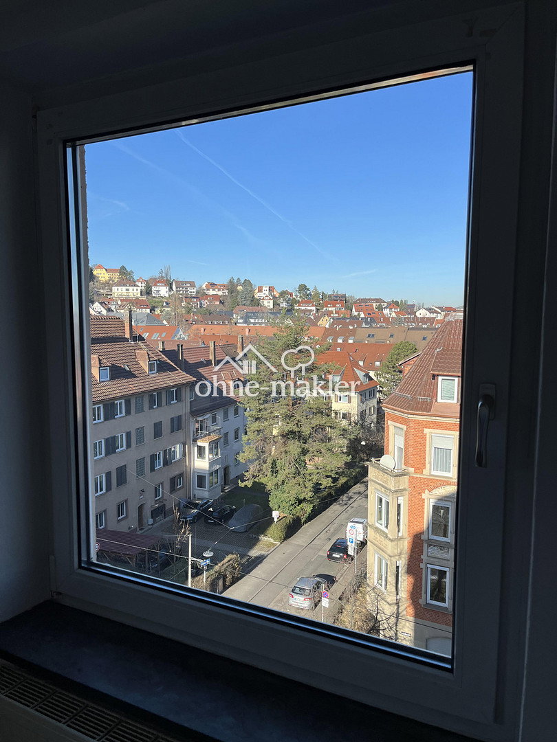 PROVISIONSFREI: Helle 1-Zimmer-Wohnung mit Panoramablick & Loggia in Stuttgart-Ost, 70186 Stuttgart (Ost)