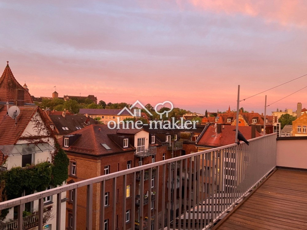 Nürnberg Dachterrasse & Burgblick – Einzigartig, 90408 Nürnberg (Großreuth h. d. Veste Gärten h. d. Veste Maxfeld Nordbahnhof Sankt Johannis)