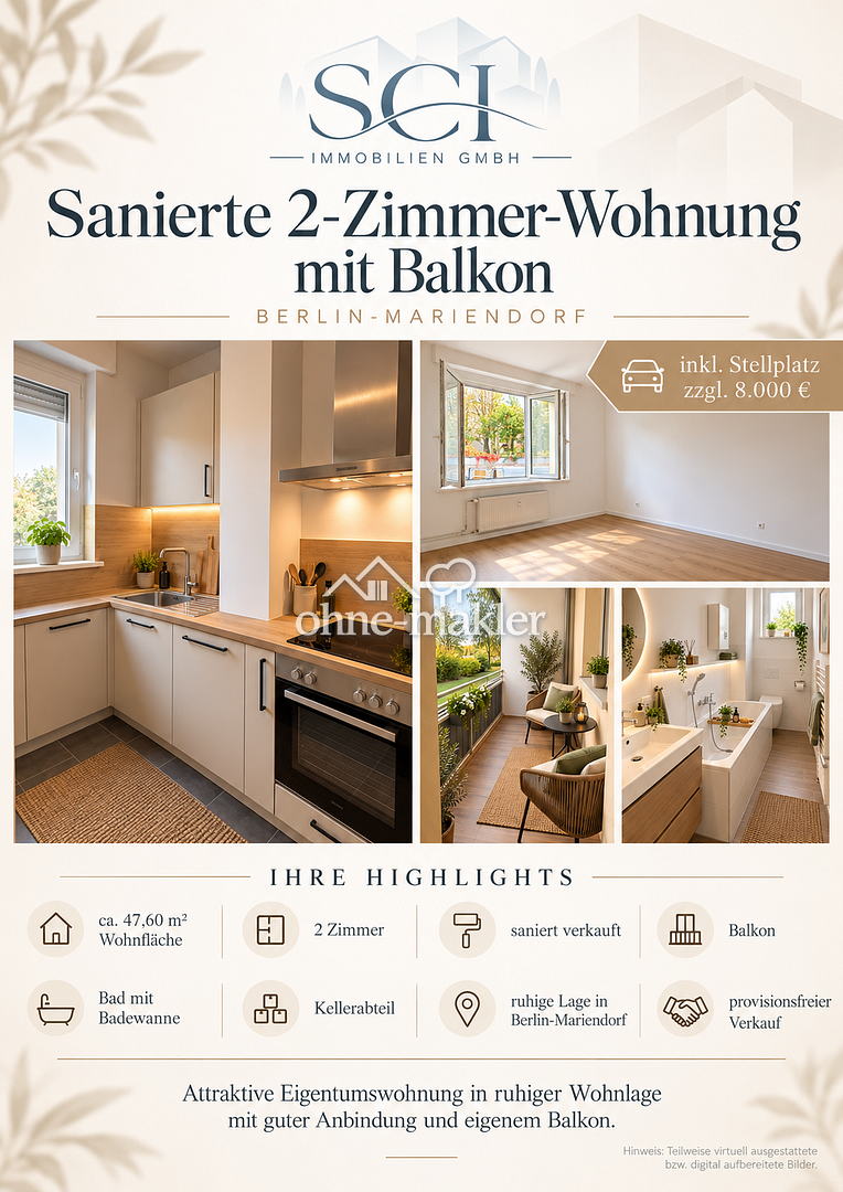 Berlin-Mariendorf Schönes Zuhause mit Balkon, 12105 Berlin (Tempelhof-Schöneberg Mariendorf Schöneberg Tempelhof)