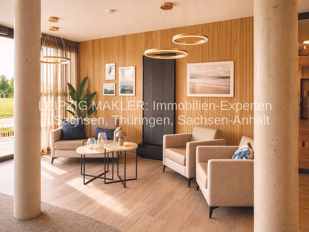 SOFORT EINZIEHEN: Premium Service-Wohnen: Fitnessstudio, Sauna, Swimmingpool, Terrassen, Gastronomie, 4442 Zwenkau