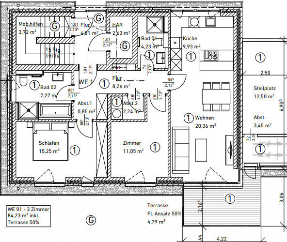 Modern Wohnen: KfW40 energieeffizient mit PV (Solar), Fußbodenheizung, Erdwärme, Terrasse & Carport, 25813 Husum