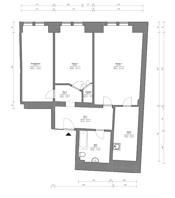 großzügige 3 Zimmer in der Innenstadt suchen neue Mieter / Sangerhausen, 6526 Sangerhausen