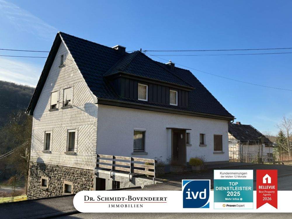 57648 Unnau: Solides + gepflegtes Einfamilienhaus mit 136 m² WFL; Heizung + Dach neu!, 57648 Bölsberg