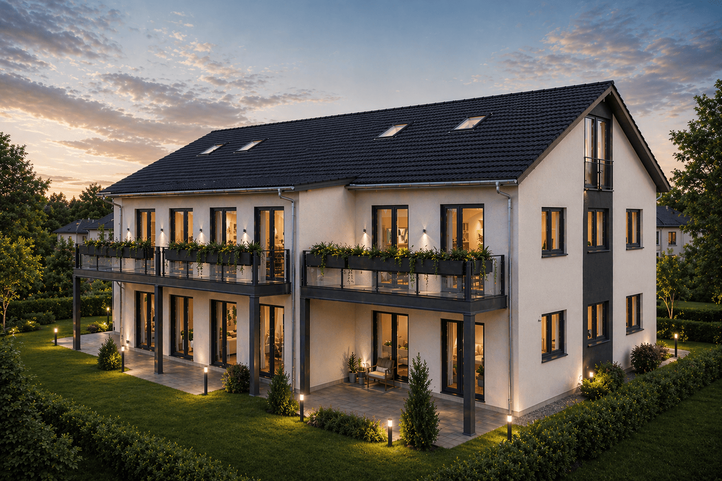 Moderne 2-Zimmer-Eigentumswohnung mit eigenem Garten und Westterrasse in Roding, 93426 Roding