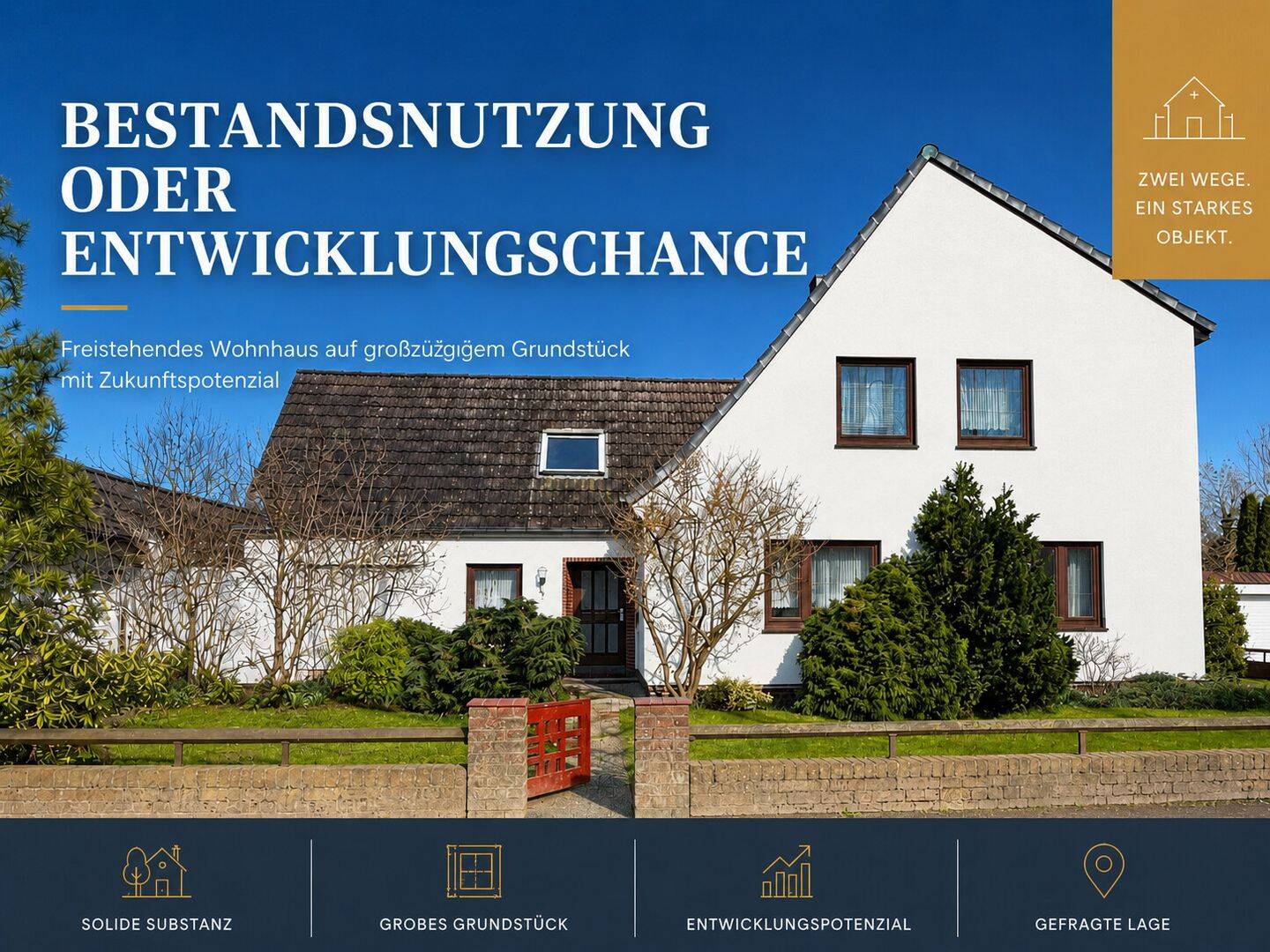 Attraktive Bestandsimmobilie mit Option zur projektentwicklerischen Neubetrachtung, 27751 Delmenhorst