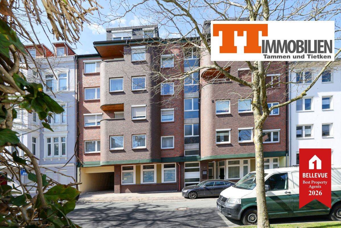 Großzügige 3-Zimmerwohnung am Kurpark mit Westbalkon, Fußbodenheizung, Fahrstuhl und Carport!, 26382 Wilhelmshaven (Bant Heppens Innenhafen Innenstadt Siebethsburg)