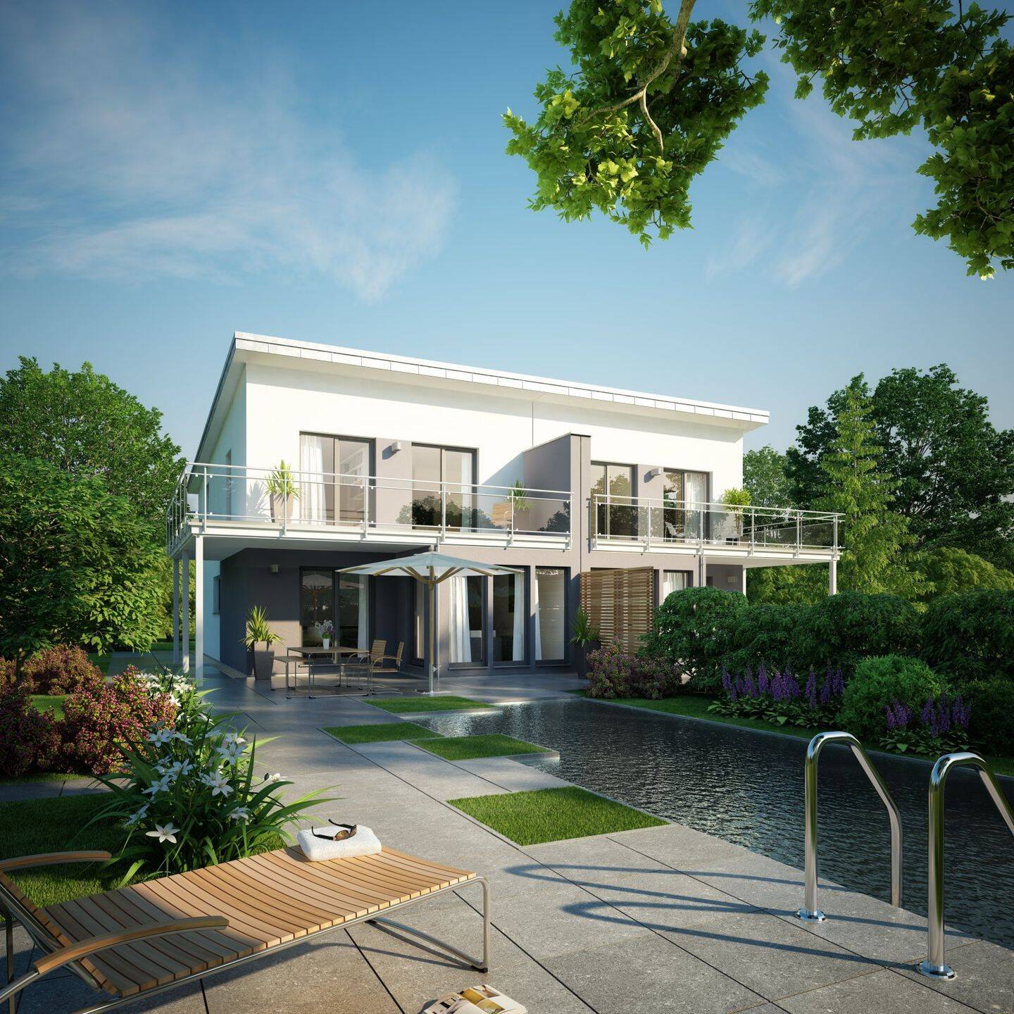 Dachterrasse und Urlaubsgefühl in DHH in Haimhausen, 85778 Haimhausen