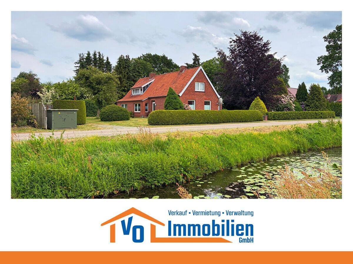 Sanierungsbedürftig – aber die Lage ist unbezahlbar: Landhaus in idyllischer Kanallage Spetzerfehns, 26629 Großefehn
