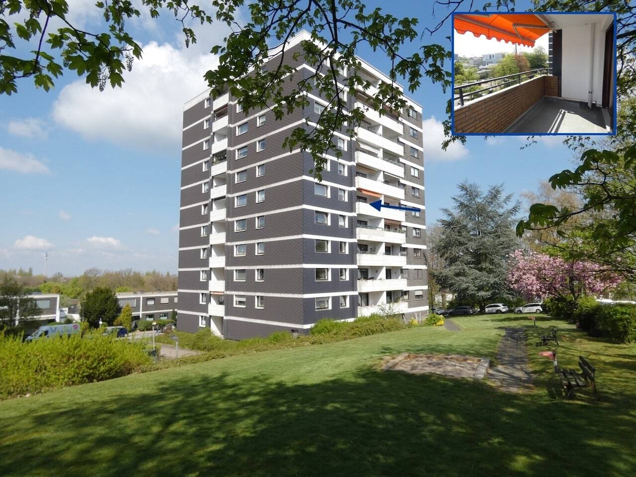 3- Zimmerwohnung mit schönem Ausblick, mit Sonnenloggia und 2 Stellplätzen, 42579 Heiligenhaus