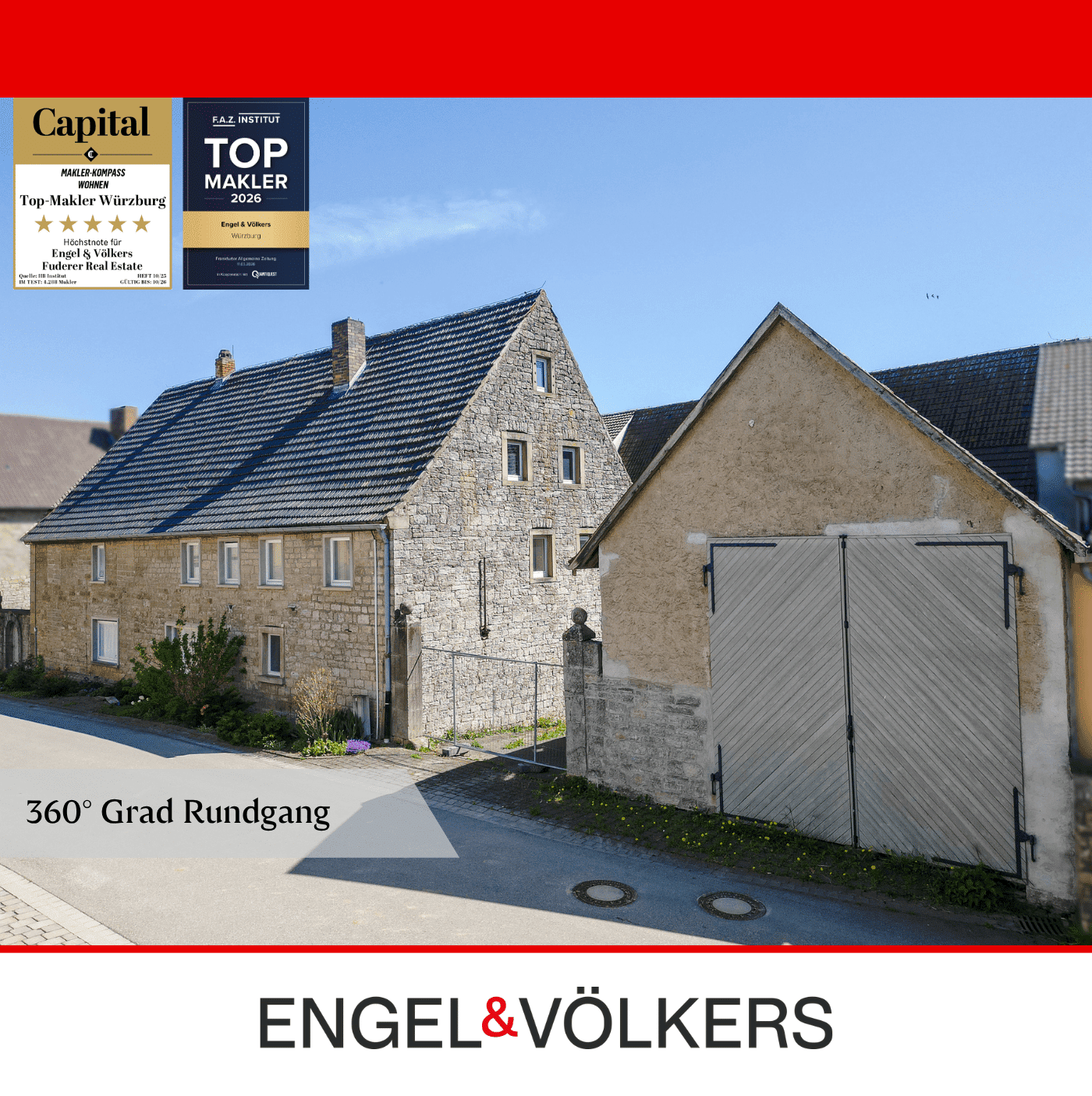 Großzügiges Anwesen mit Wohnhaus, Scheunen und Nebengebäuden in Ortsrandlage, 97253 Gaukönigshofen