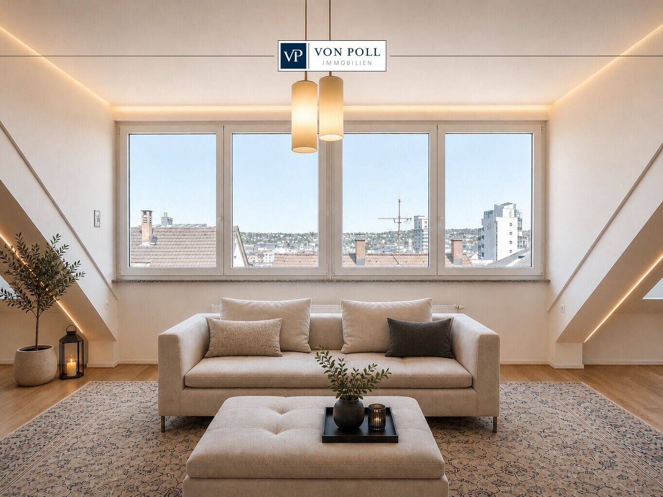 Maisonette-Dachgeschosswohnung im Heusteigviertel mit privatem Liftzugang, Dachterrasse und Garage