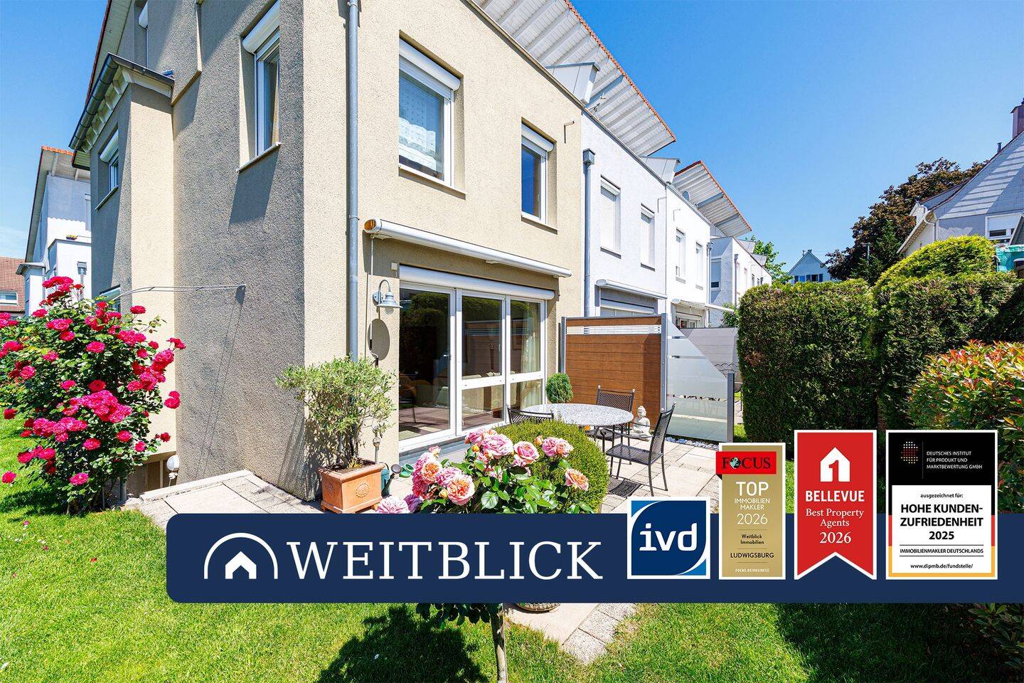 WEITBLICK: Zuhause mit Garten, Terrasse und Dachstudio!, 71636 Ludwigsburg