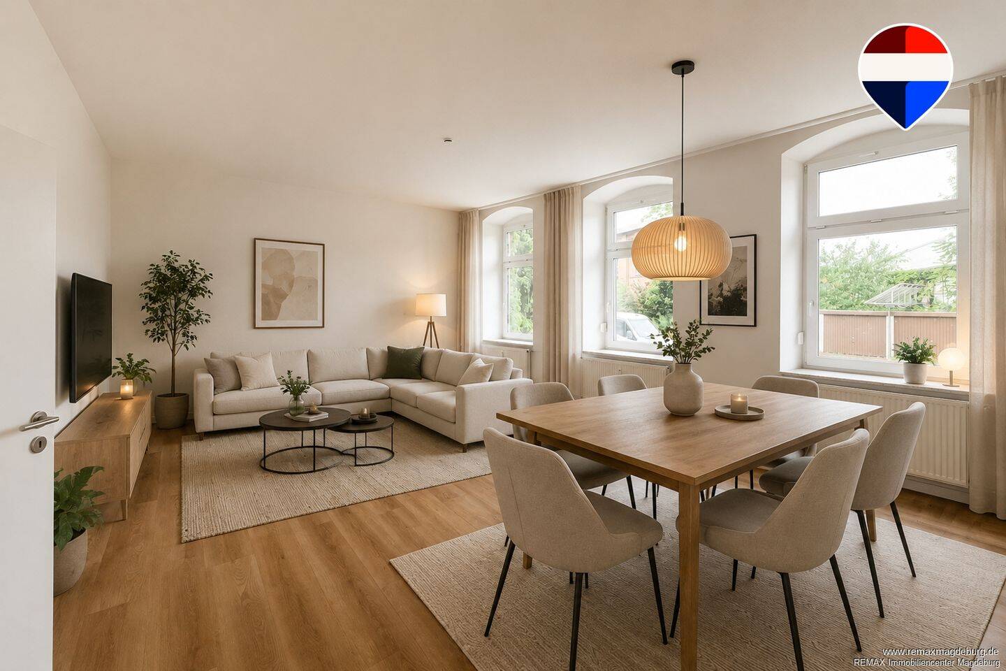 Wohntraum im Erdgeschoss: Lichtdurchflutete 3-Raum-Wohnung, 39418 Staßfurt