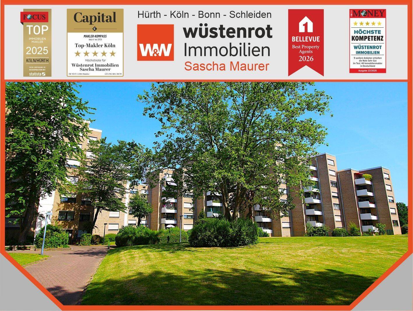Sofort bezugsfrei! Gut geschnitten! Barrierearm! 4 Zimmer-Wohnung mit Balkon und TG-Stellplatz., 53119 Bonn (Auerberg Nordstadt Tannenbusch Zentrum)