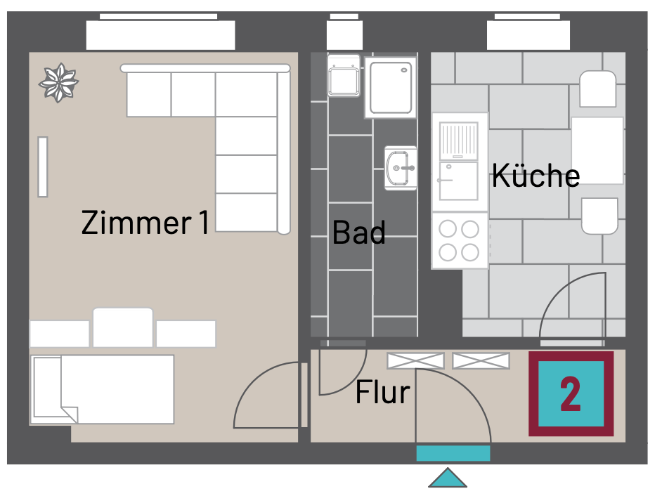 Charmante 1-Zimmer-Wohnung in ruhiger Lage von Brandenburg, 14776 Brandenburg an der Havel