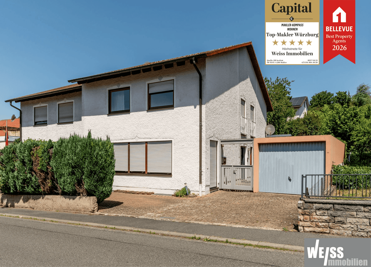 Wohnen mit Potenzial: 4 Zimmer Doppelhaushälfte mit Terrasse und Hobbyraum, 97249 Eisingen
