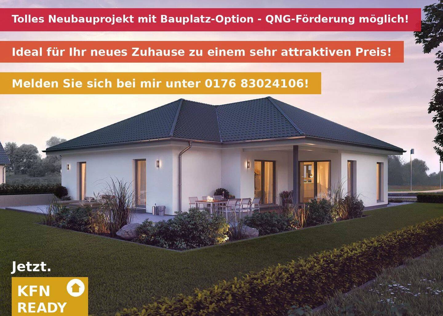 KFN-gefördert: Neubau-Bungalow zum Top-Preis – jetzt sichern!, 87672 Roßhaupten