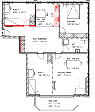 Großzügige 4-Zimmer-Wohnung mit viel Platz in Buxtehude, 21614 Buxtehude