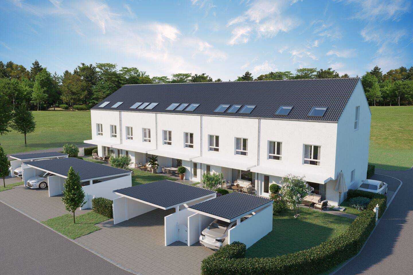 Neubau-Reihenhäuser nahe Ingolstadt – KfW-40, ruhig & naturnah, 85098 Großmehring