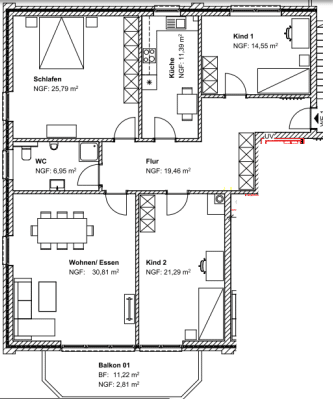 Geräumige 4-Zimmer-Wohnung mit viel Platz in Buxtehude, 21614 Buxtehude