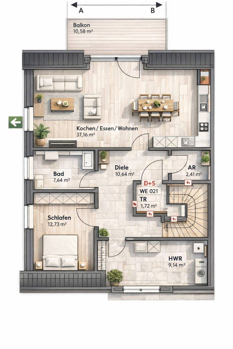 Moderne Neubau-Maisonettewohnung mit Balkon und ländlichem Weitblick, 46414 Rhede