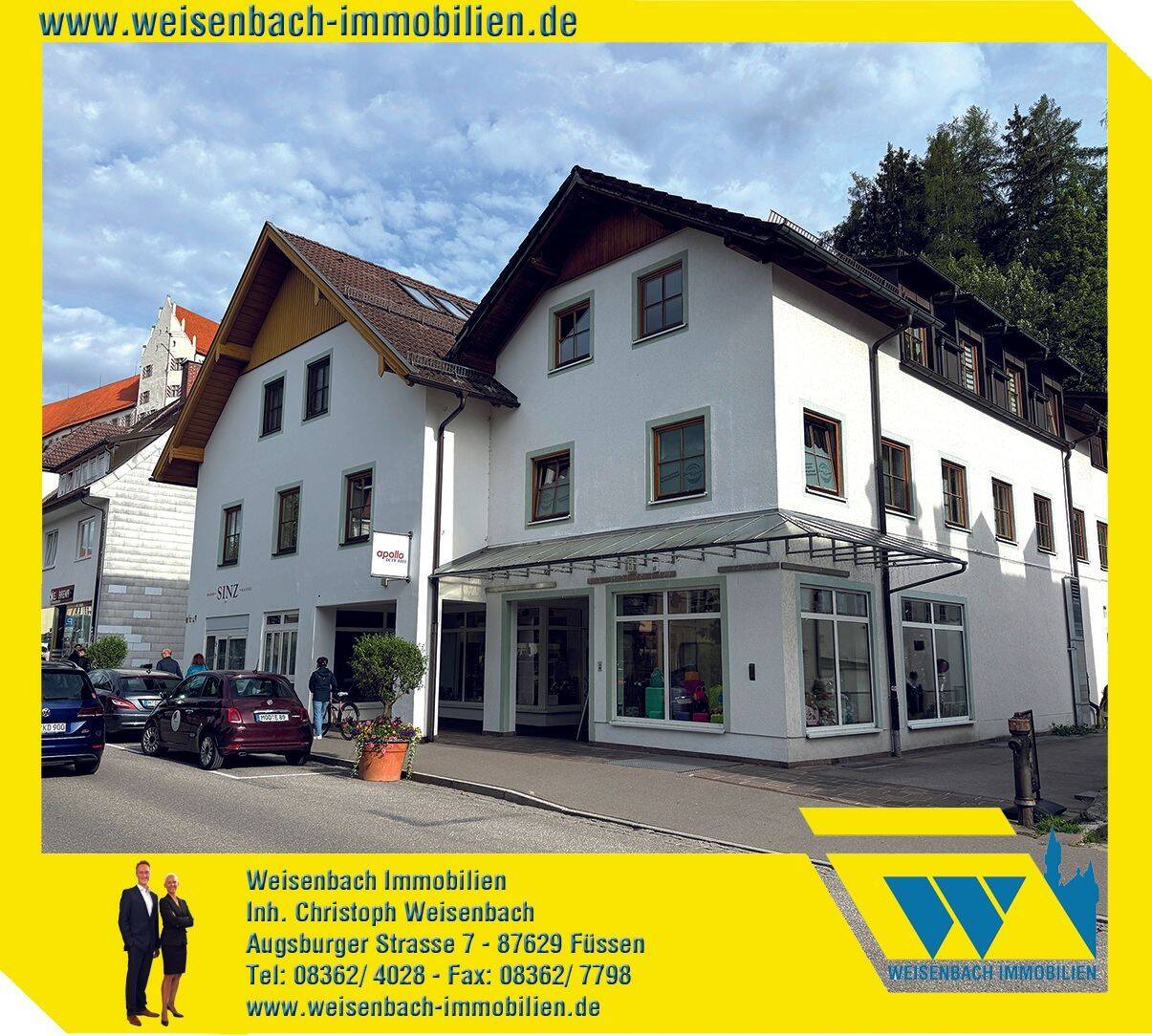 Altstadtnähe, Aufzug und ein top Investmentstandort mit Schlossblick – Gepflegte 3-Zimmer-Wohnung in begehrter Zentrumslage, 87629 Füssen