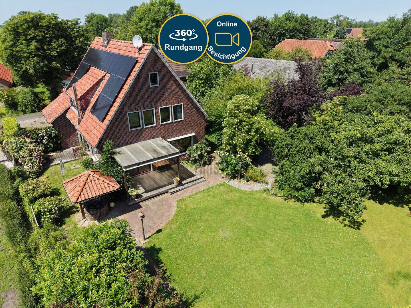 WOHNEN, ARBEITEN UND GASTRO VEREINT – ANWESEN MIT PV-ANLAGE, EINLIEGERWOHNUNG, BIERGARTEN & HALLEN, 26969 Butjadingen