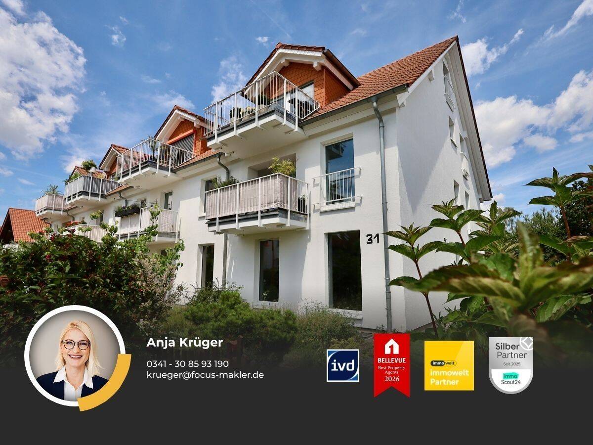Wohnen in Markkleeberg-Zöbigker I Terrassenwohnung am Cospudener See I 3 Zimmer I Garten I FREI, 4416 Markkleeberg