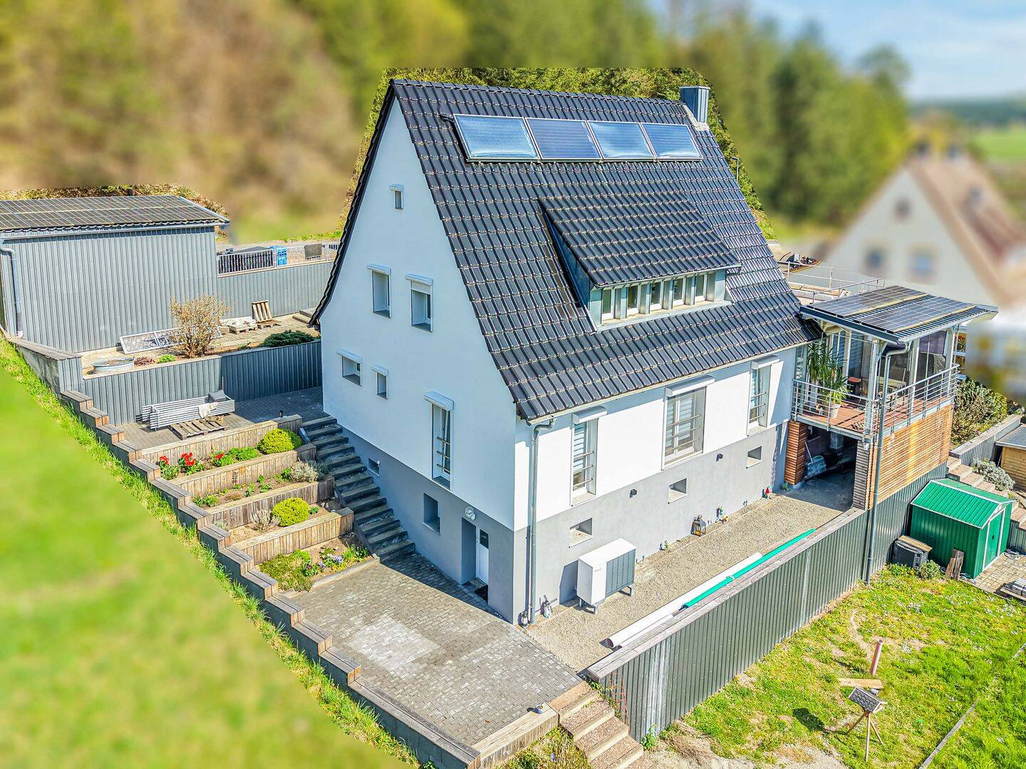 A+ Effizienzhaus für Wohnen und Arbeit in Fellen/Spessart z.vk., inkl. beheiztem Nebengebäude, 97778 Fellen