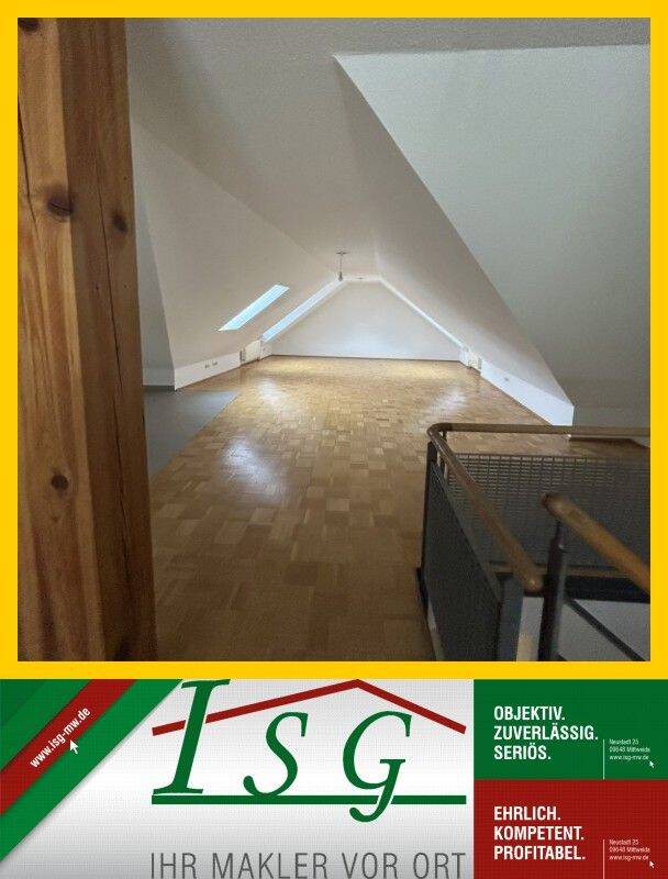 TOP 2-Raum Maisonette-Wohnung im Zentrum – AB SOFORT – Parkett – DG, 9648 Altmittweida